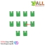 จัมเปอร์สีเขียว Mini Jumper 2 Pins Female Pitch 2.54mm Green Color จำนวน 10 ชิ้น