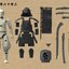 1/24 SANNSHIROU FROM THE SENGOKU-KUMIGASIRA WITH BLACK ARMOR (2FIGURES)