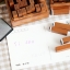 ตรายาง ตัวปั้ม กล่องไม้ ตรายางอักษร 28 ชิ้น ข้อความ A-Z