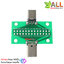 บอร์ดแยกขา USB TYPE-C usb breakout type-c แบบสองด้าน ตัวผู้-ตัวเมีย เป็นขาก้างปลา ขนาด 2.54mm