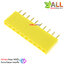 Pin header Female Header Single Row 2.54mm 10p Pin1x10 สีเหลือง