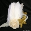 MAI16 มงกุฎขนนกขาว ผี้เสื้อทอง (งาน handmade)**สินค้ามีจำกัด**