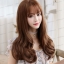C1128 วิกผมลอนปลายระดับหน้าอก เเสกกลางมีหนังศรีษะ ผมม้า