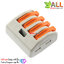 ขั้วต่อสายไฟ รวมสายไฟ 4 เส้น terminal block 4p สีส้ม 32A 250V