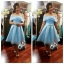 ชุดราตรีสีฟ้าสั้นสไตล์วนิดา ใส่ออกงาน น่ารักๆ