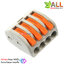 ขั้วต่อสายไฟ รวมสายไฟ 4 เส้น terminal block 4p สีส้ม 32A 250V