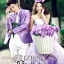 **พร้อมส่ง** PW085 ชุดถ่ายพรีเว็ดดิ้ง (pre wedding dress) ชุดแฟนตาซีชายหญิง "ธีมสีม่วง"
