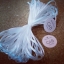 ริบบิ้นผ้า สีขาว ริบบิ้น หนา 4 มิล ยาว 20 หลา สีขาว