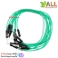 สายไฟจัมเปอร์ 20cm ผู้-ผู้ สีเขียว จำนวน 10 เส้น