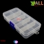 กล่องพลาสติกเก็บอุปกรณ์ 10 ช่อง ขนาด 130x65x20mm