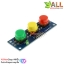 โมดูลสวิตช์กดติด/ปล่อยดับ 3 ปุ่ม 3 สี สำหรับ Arduino