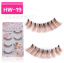 HW-19# ขนตาเอ็นใส สีน้ำตาล (ขายปลีก) เเพ็คละ 5 คู่ ขายยกเเพ็ค