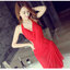 ***พรีออเดอร์***บิกินี่ชุดว่ายน้ำวันพีซ one-piece สีแดง เล่นดีเทลเว้าด้านข้างโชว์ sexy เล็กๆ ด้วยการแทร็ปผ้าสายคู่สลับไขว้กัน สดใสน่ารักรับลมทะเล สวยเหมือนแบบค่ะ