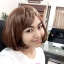 C1126 วิกผมสั้น เเสกกลางหนังศรีษะ มีหน้าม้าปิดหน้าผากเล็กน้อย