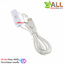 สายไฟแบบ Power USB 5V 2A หัวต่อ Micro USB พร้อมสวิตช์ ยาว 1 เมตร สีขาว