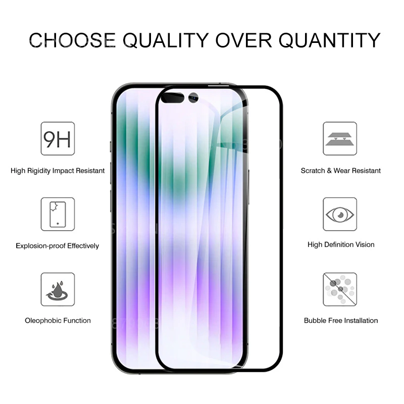 U&I Glass ฟิล์มกระจก ใส กันมอง เต็มจอ ใช้สำหรับ iPhone 15 Pro Max 14 Plus 13 Pro Max 12 Pro Max 11 Pro Max Xs Max Xr ใบกำกับภาษี