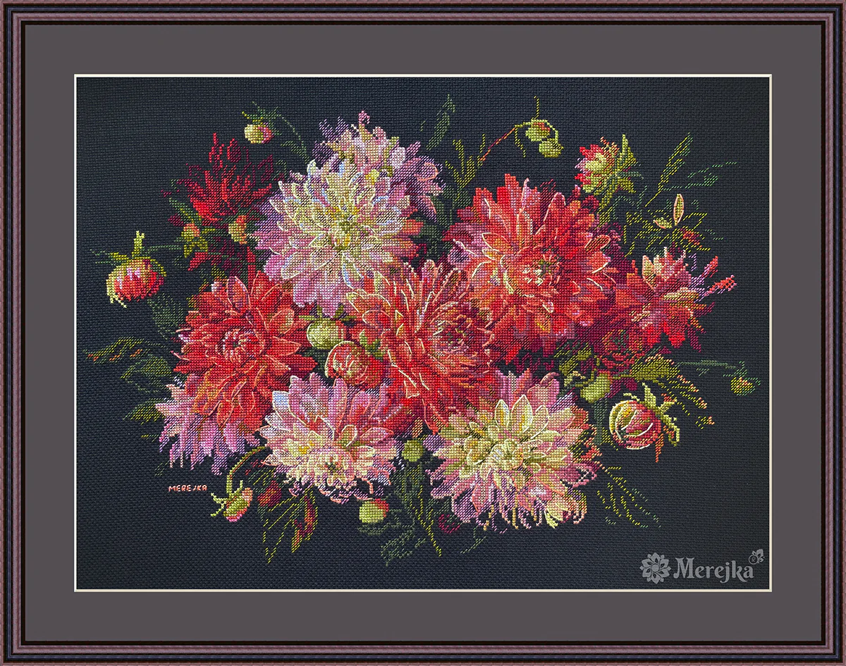 Merejka ชุดปักครอสติช Dahlias