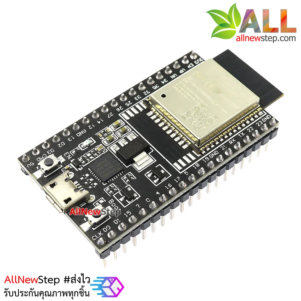 ESP32 WROOM-32D ESP32 บอร์ด ESP32 NodeMCU 38p ESP-32 CP2102 38 ขา หัวต่อ micro usb