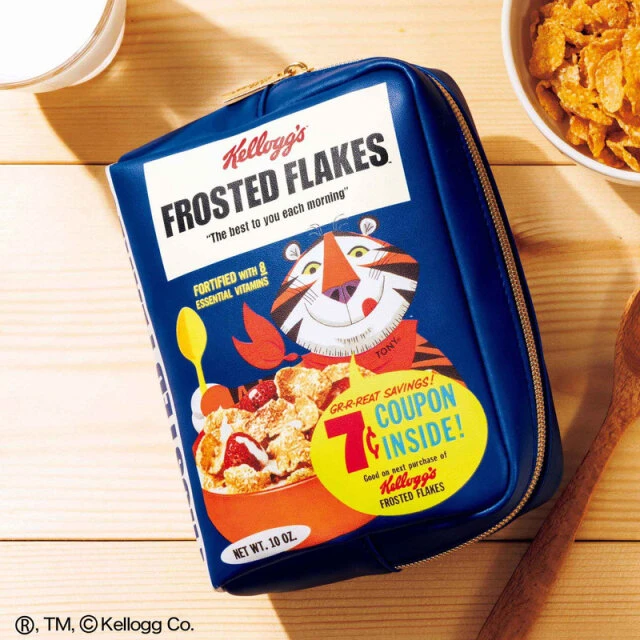 Kellogg Corn Flakes Box Pouch กระเป๋าใส่ของกล่องคอร์นเฟลก (มีกล่อง)